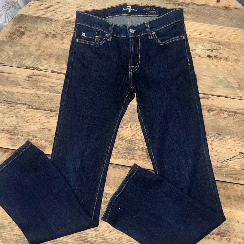 Women’s Seven dark denim skinny bootcut jeans size 27 stylish denim